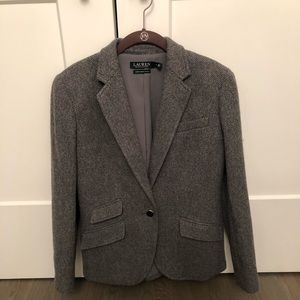 Lauren Ralph Lauren Gray Wool Blend Blazer NWOT